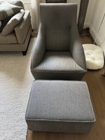 Sessel mit Fusshocker, Molteni made in Italy, gebraucht 