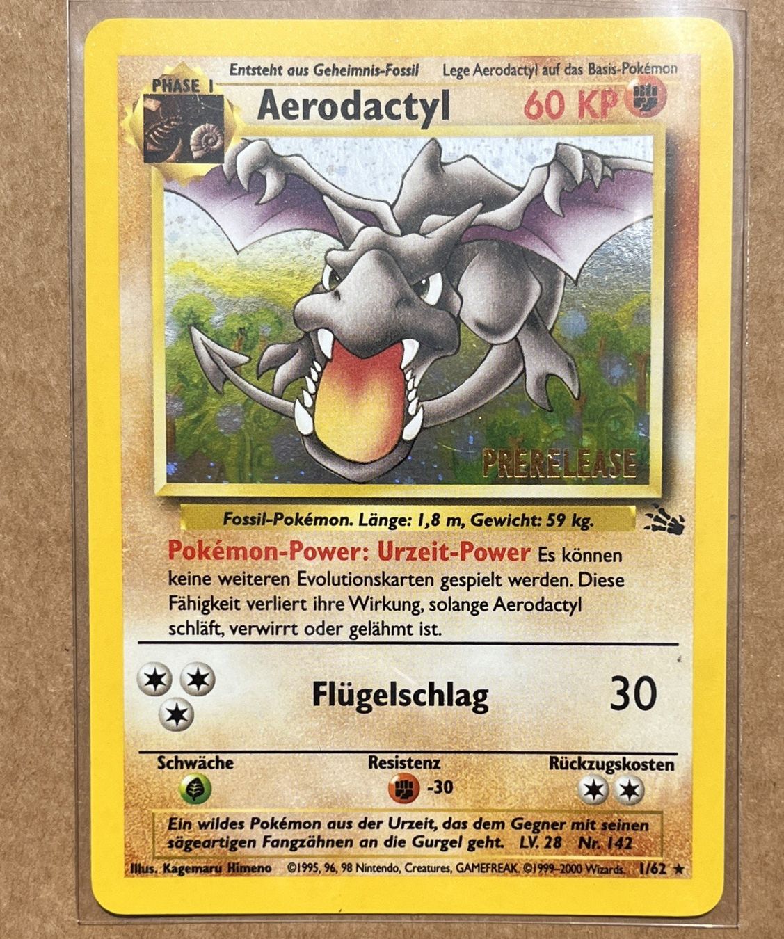 Pokémon Sammelbilder & Trading cards: Prerelease Aerodactyl Holo Deutsch 1/62 – Neu (gemäss Beschreibung) aus Dornach von Deco89