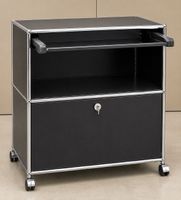 USM Haller Sideboard auf Rollen – Schwarz – Ausziehtablar – 