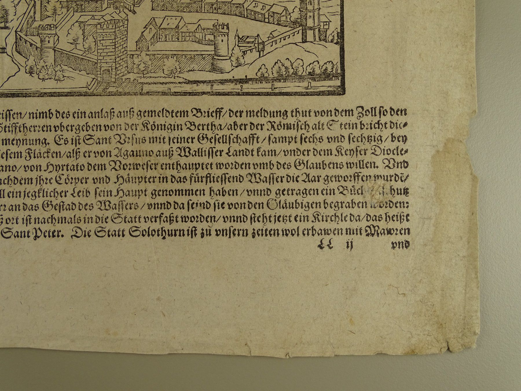 Incisioni: SOLOTHURN HOLZSCHNITT UM 1570 – Usato da Grüningen venduto da Kartensammler 4