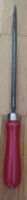 Feile mit rotem Holzgriff - 25 cm -