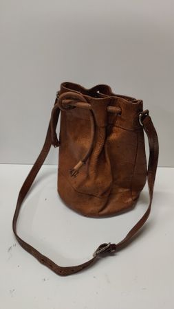 Tasche Leder braun Beuteltasche Vintage (L31)