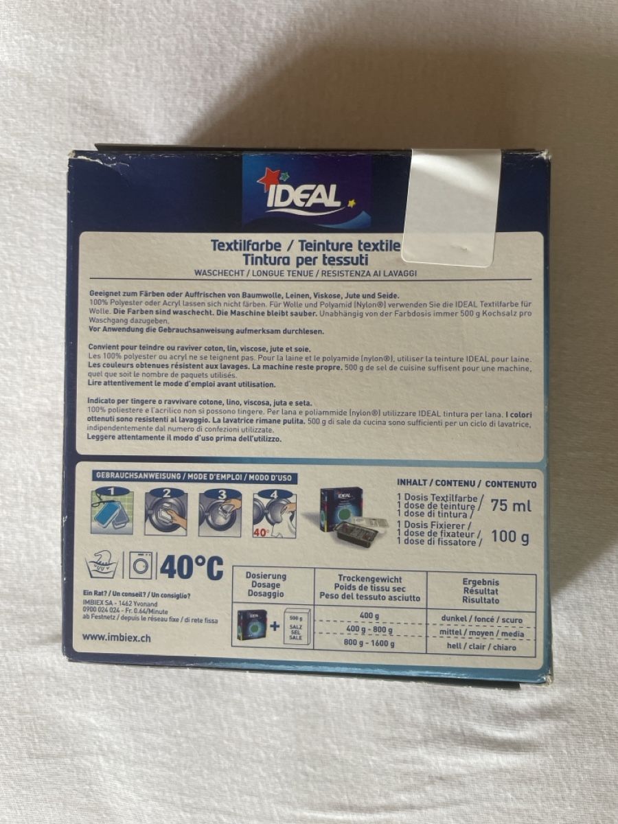 Peintures: IDEAL Textilfarbe ESWACOLOR Ocker 38 Neu – Neuf avec emballage d'origine à Worb par sonnenblumen_lisa 1