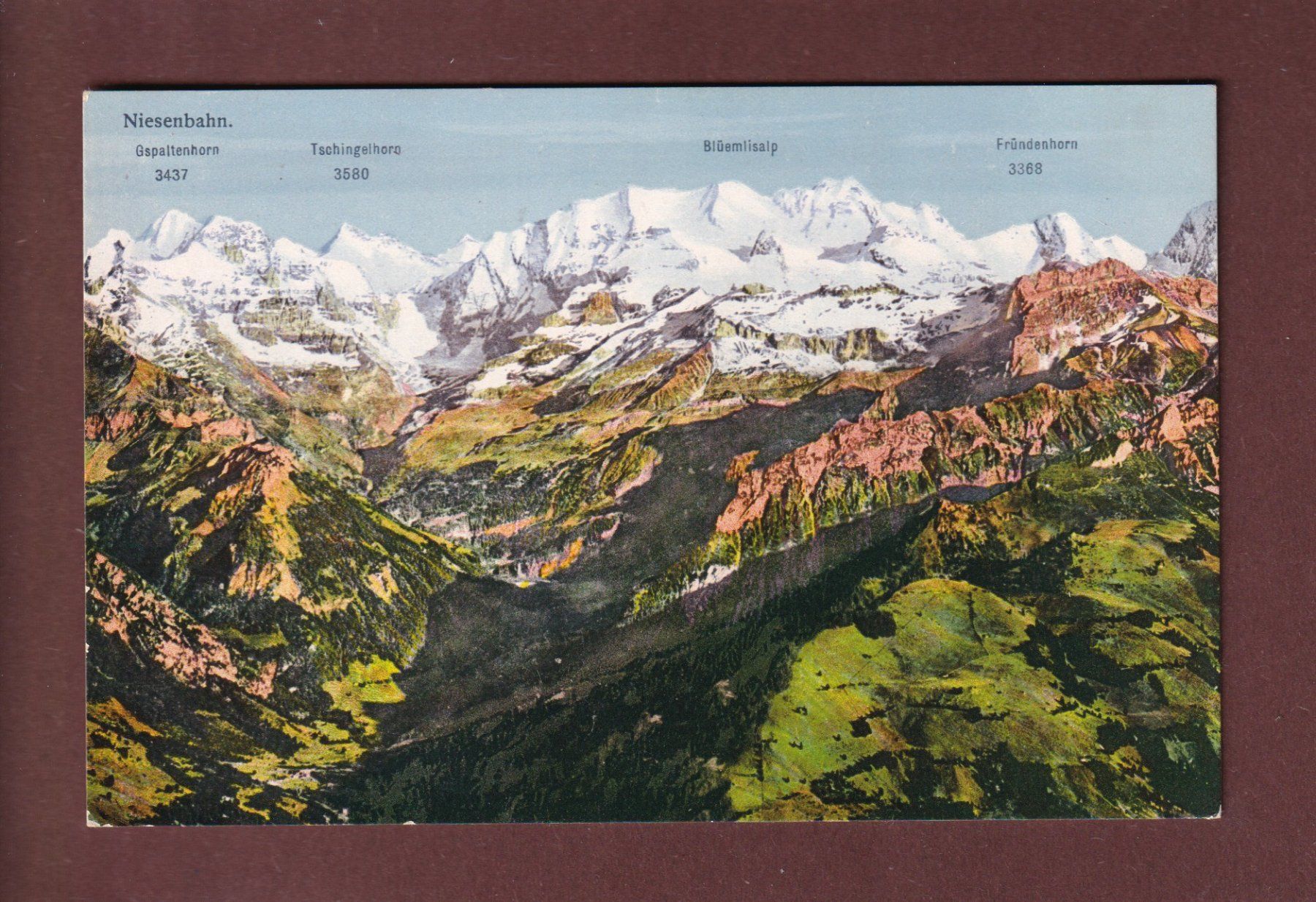 Cartoline postali: NIESENBAHN - Blümlisalp – Usato da Pully venduto da nicecards