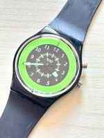 Coole Swatch Uhr, Schwarz/Grün, Sommerhit!