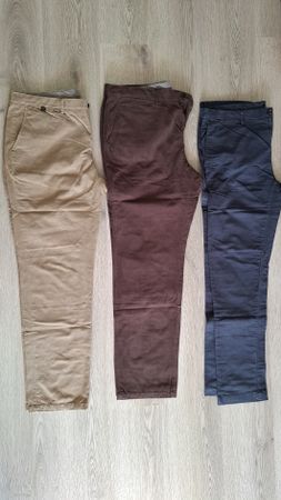 Herren Hosen 3er Set Cortefiell Grösse 52 blau braun beige
