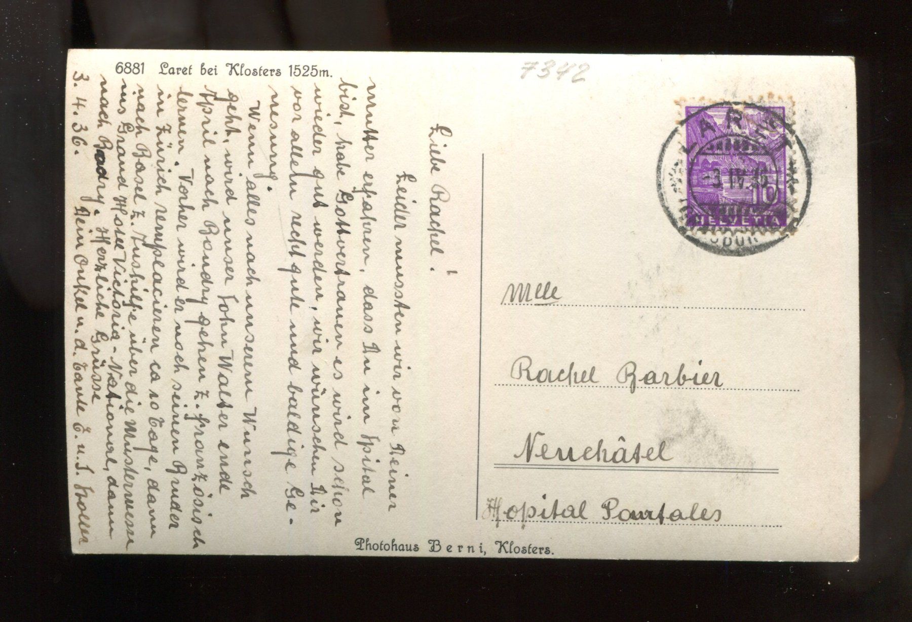 Cartoline postali: Laret bei Klosters – Usato da Aarau venduto da Elmaar41 1