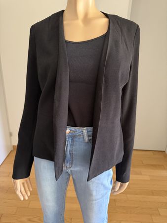 Schwarzer PIECES Blazer Gr. M Kurzblazer Office Jacke Kurz