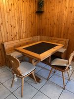 Arvenholz-Eckbank mit Tisch gebraucht Holz massiv