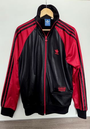 Adidas Chile 62 Trainingsjacke M Rot Schwarz Retro Vintage 