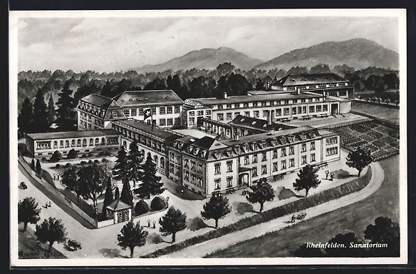 Cartoline postali: AK Rheinfelden, Blick auf das Sanatorium – Usato da Berlin venduto da bartko-reher