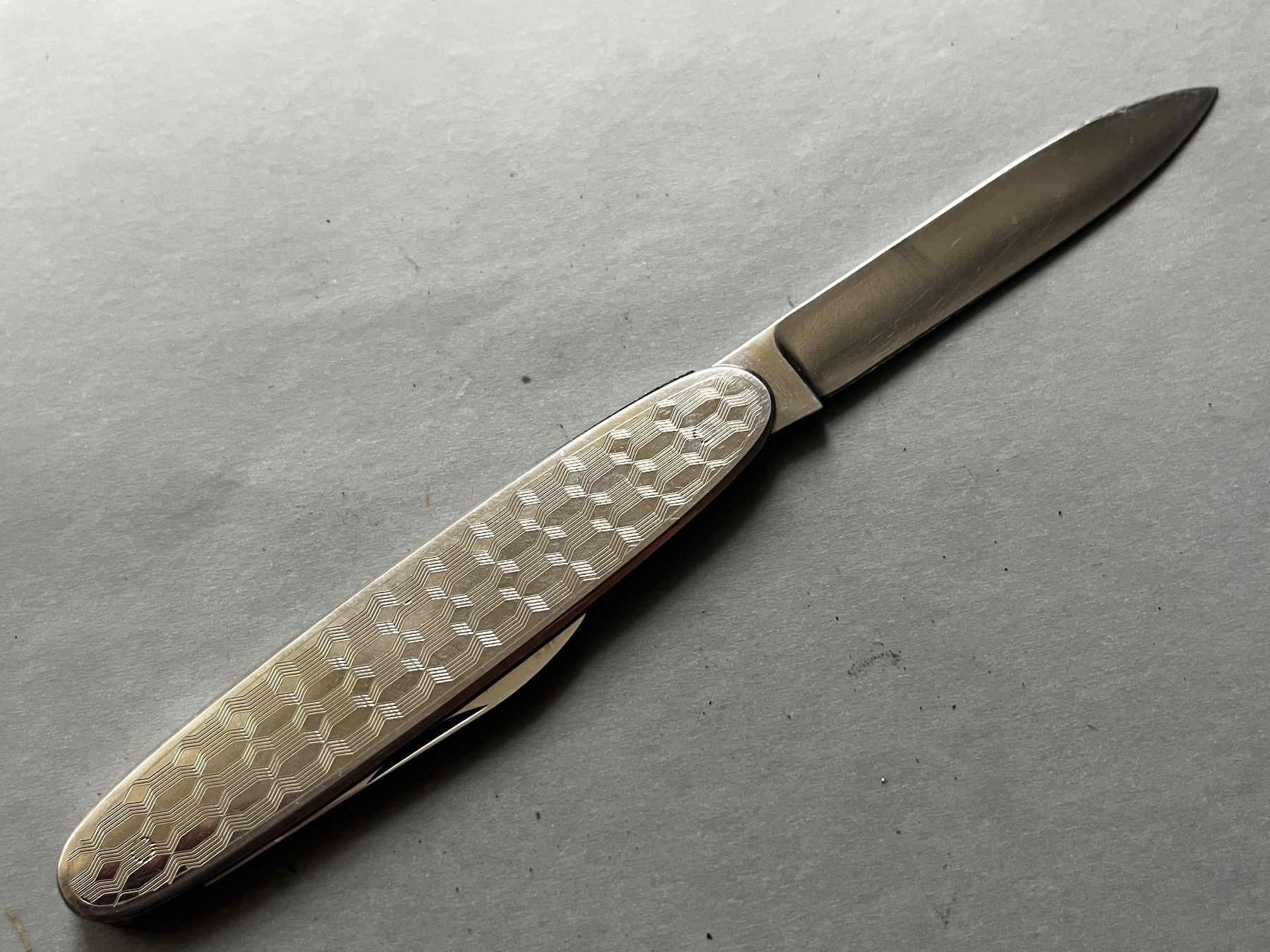 Coltelli tascabile: Altes Sackmesser 88 mm - Edelstahl - mit Etui – Usato da Zürich venduto da FV.vintage 5