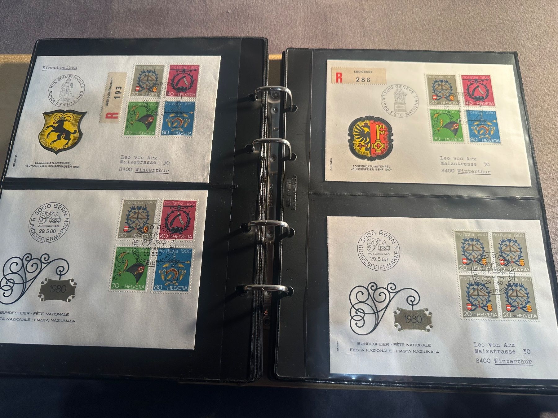 Tutti i francobolli: Sammlung Pro Partia ab 1960 Schweiz Briefe FDC – Usato da Stettfurt venduto da 2442 7