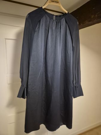 Luisa Cerano Kleid mit Seide, Grösse 42, Dunkelblau, Neu,