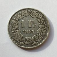 1887 1 Franken -vz Silber