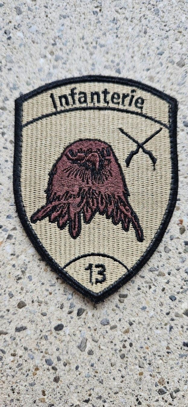 Schweizer Armee Plaketten & Abzeichen: *** Badge Infanterie 13 mit klett *** – Neu (gemäss Beschreibung) aus Riedholz von fr_sIruP