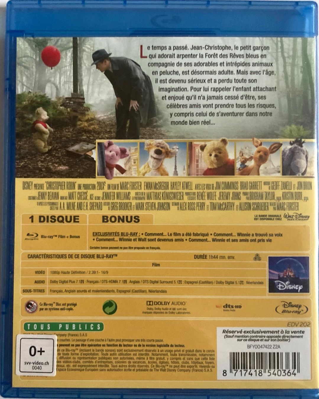 Tutti i DVDs: EWAN MCGREGOR - JEAN-CHRISTOPHE & WINNIE – Usato da Poliez-Pittet venduto da Newtown-Records 1