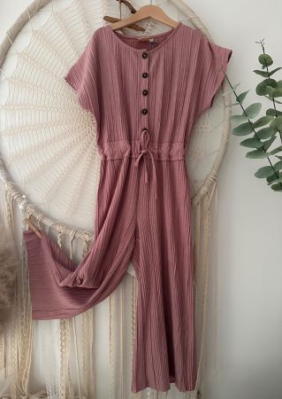 Sommerlicher Jumpsuit in Altrosa Gr. 128 *NEU mit Etikett