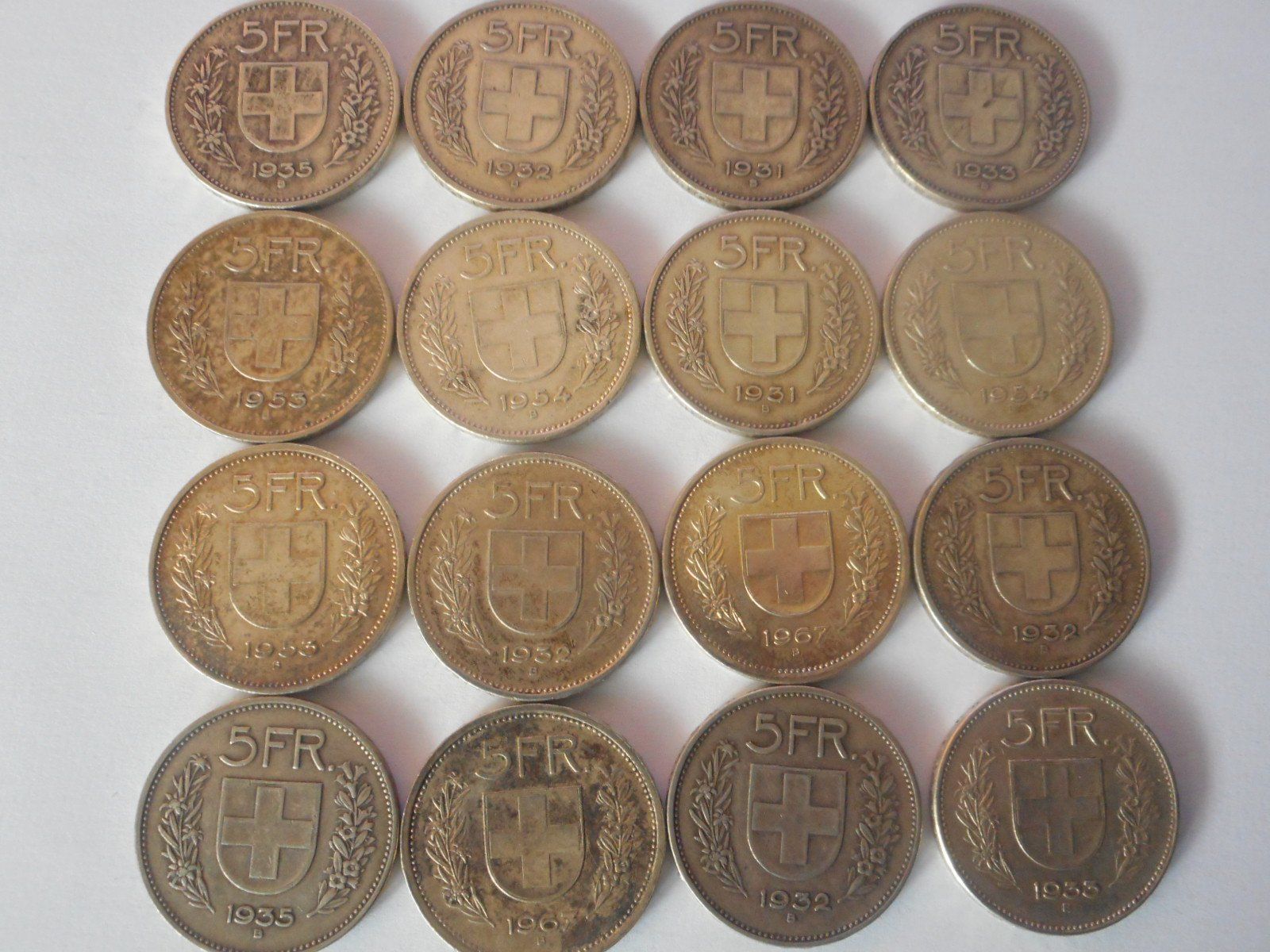Tutti le monete: 16 x 5 Fr. silber – Usato da Kriegstetten venduto da pizlad2010 6