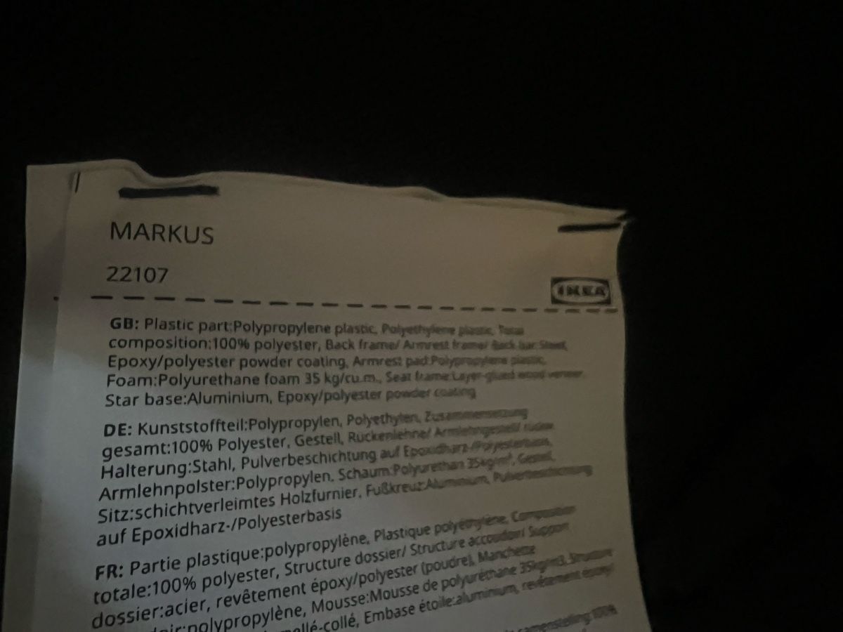 Ikea Stühle: IKEA MARKUS office chair, dark grey – Gebraucht aus Zürich von far_2zpy 2
