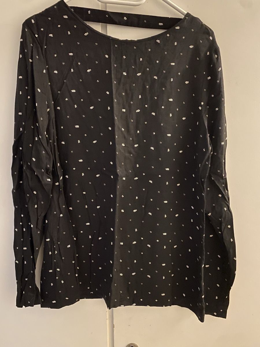 Pieces Camicette: Pieces Bluse, schwarz mit Muster, Grösse M, Top Zustand – Nuovo (secondo la descrizione) da Baar venduto da mathias.und.mandy