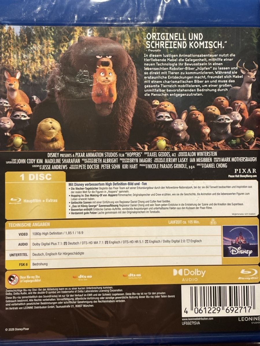 Tutti i DVDs: Hoppers (2026) – Nuovo (secondo la descrizione) da Waldenburg venduto da Gonzo8 1