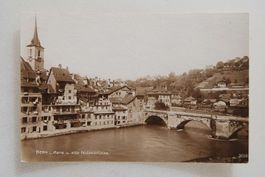 AK Bern, Aare und Alte Nidekbrücke