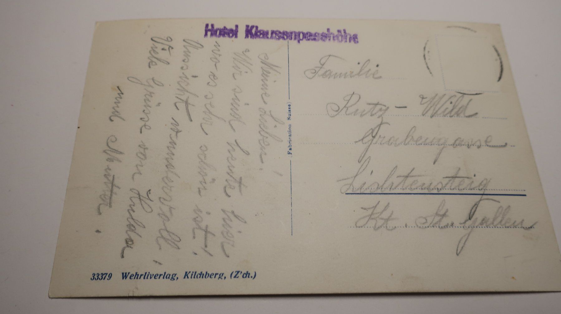 Cartoline postali: Hotel Klause-Passhöhe mit gr, Windgälle Sustenhörner – Usato da Cormoret venduto da Pascalll2001 4
