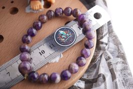 Amethyst Kugel Armband   –Edelsteinstube Rausverkauf