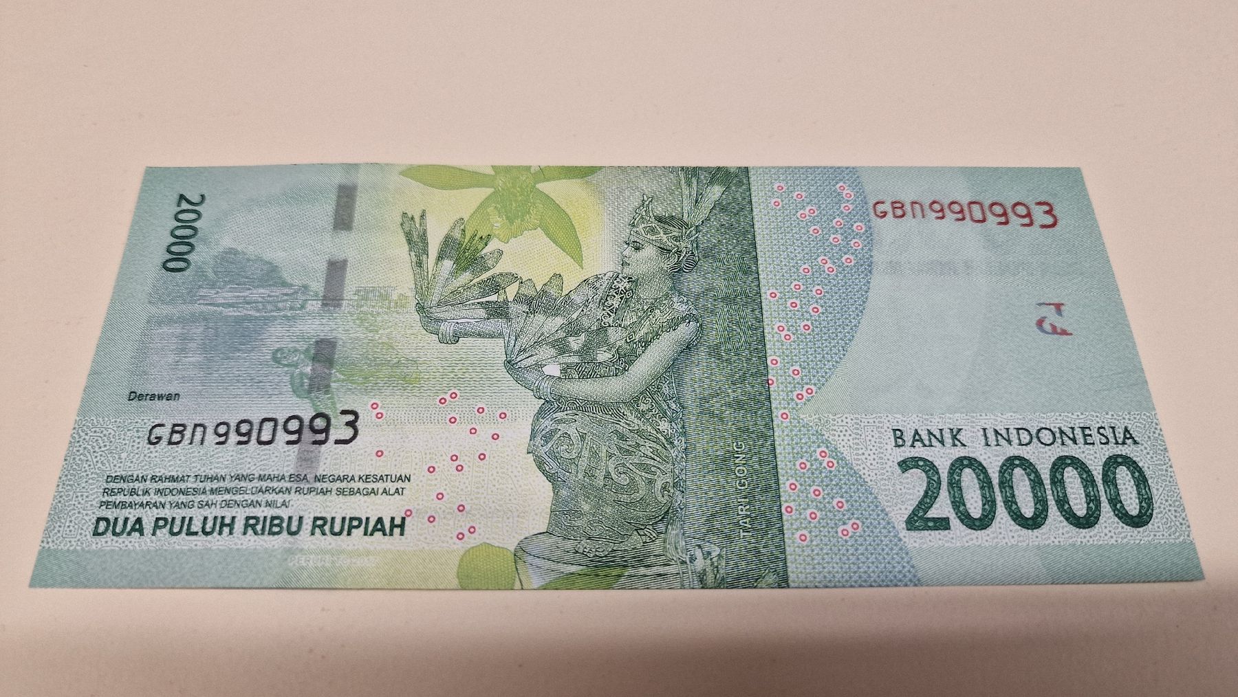Banconote: 20000 Rupiah Indonesien 2016 Banknoten – Nuovo e nell'imballaggio originale da Herisau venduto da Antiques.AR 1