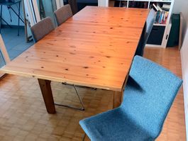 IKEA Esstisch ausziehbar 150–205 × 95 cm Massivholz-Optik