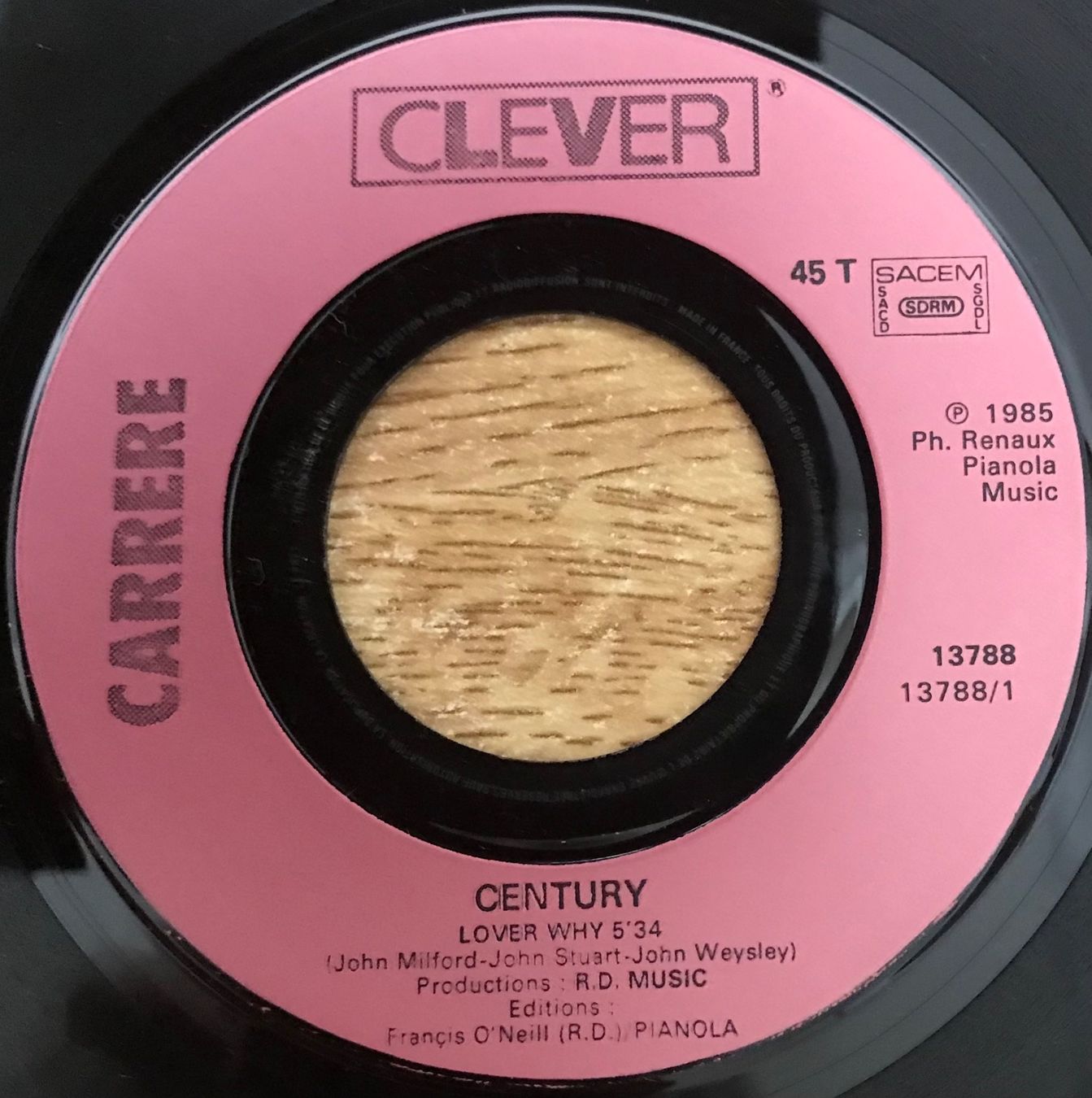 Vinyles: CENTURY - LOVER WHY – D'occasion à Bussigny par vinyl-pas-cher 2