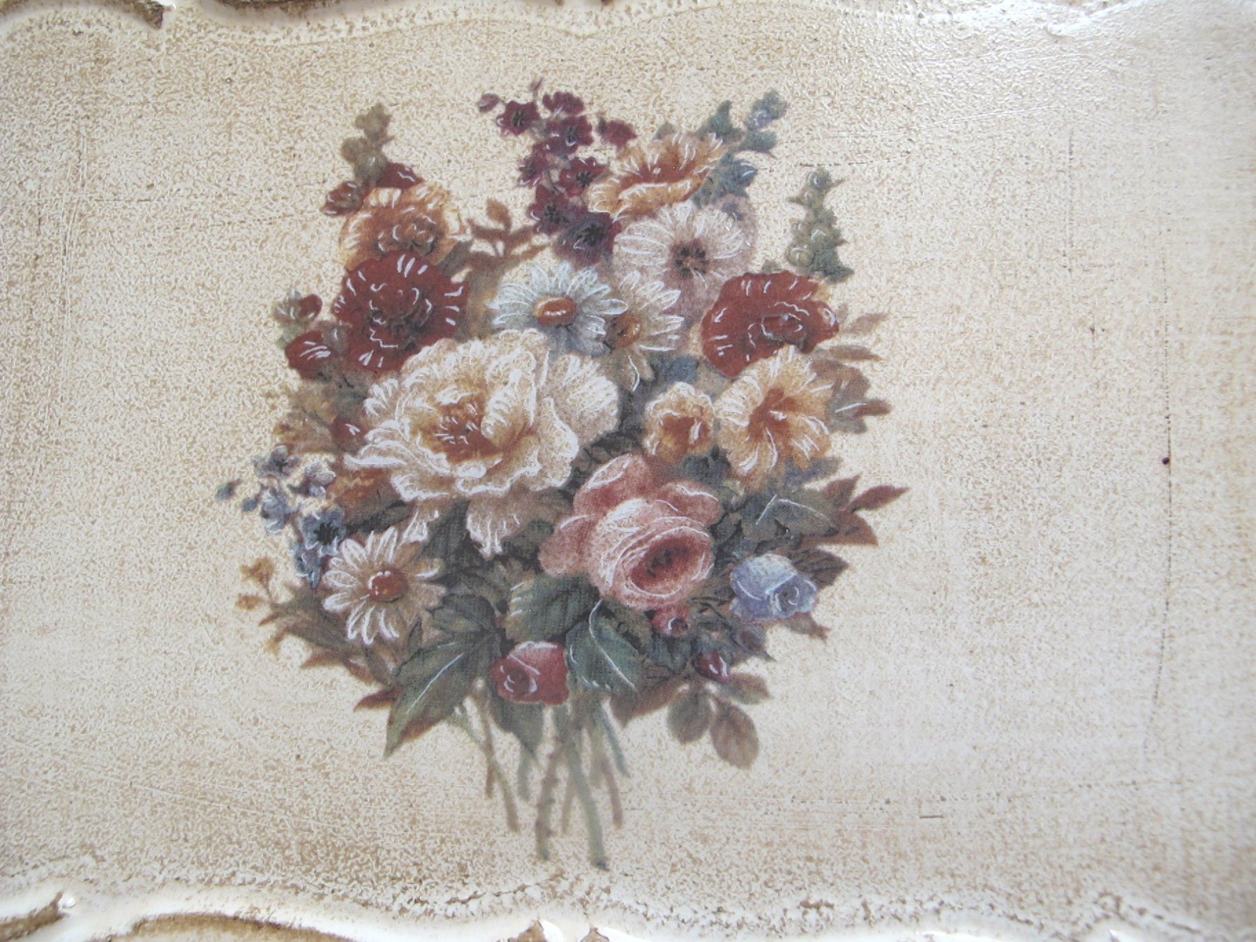 Piatti di portata: Schönes Vintage Tablett Holztablett Shabby chic Deko – Usato da Löhningen venduto da Chimae67 4