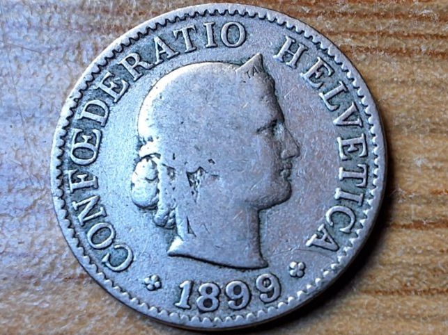 Tutti le monete: 5 Rappen 1899 – Usato da Münchenstein venduto da purbach1 8