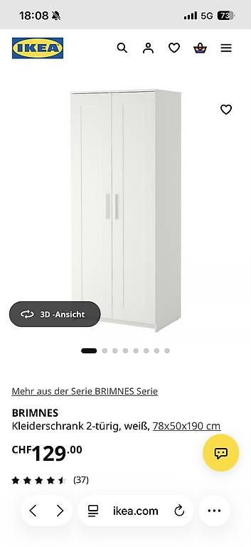 Armadi: Schrank Brimnes Ikea weiss GRATIS – Usato da Pfäffikon ZH venduto da smitti007 2