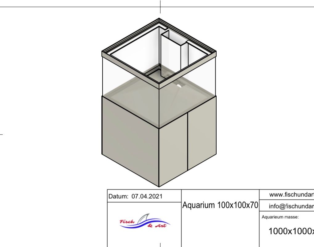 Acquari: Meerwasser Aquarium 100x100x70 – Nuovo (secondo la descrizione) da Berikon venduto da fischundart 9