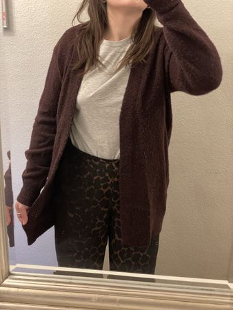 H&M Strickjacke Cardigan, onesize, rot weinrot burgund