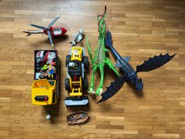 Lot PLAYMOBIL City Action & how to train your dragon