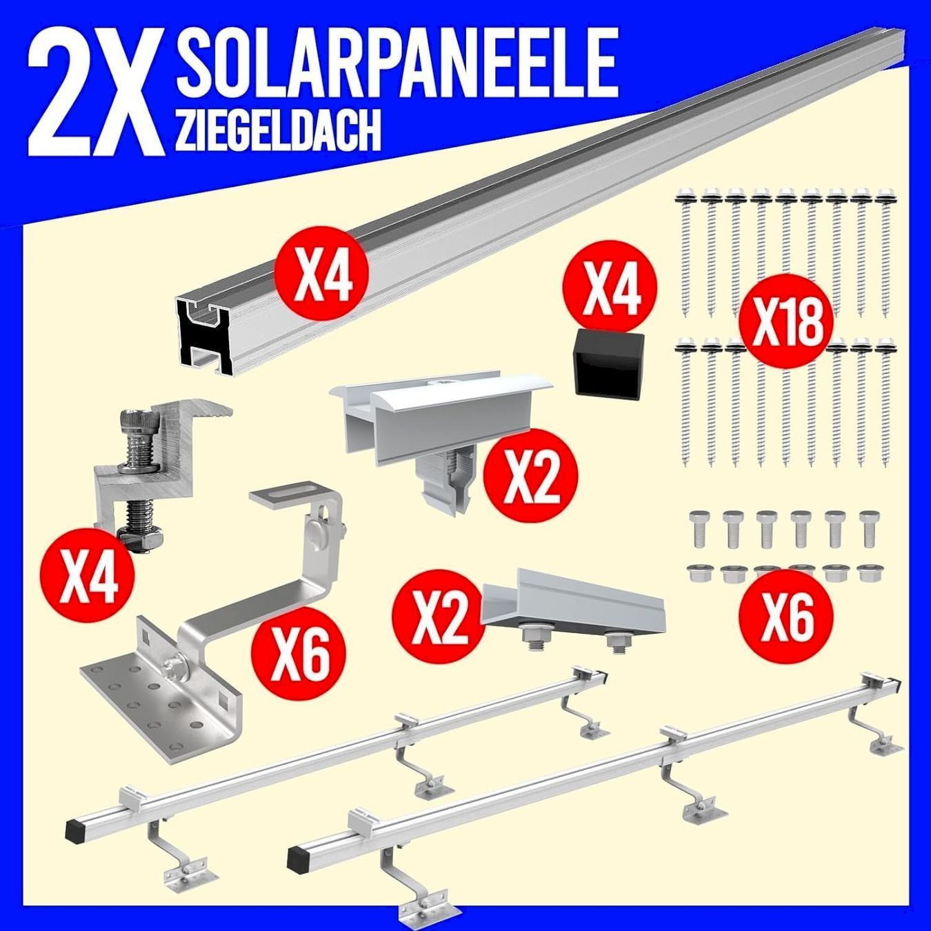 Solargeräte und Solarprodukte: Solarpanel Halterung 2x PV 25-40mm – Neu und originalverpackt aus Bottighofen von zaap 1