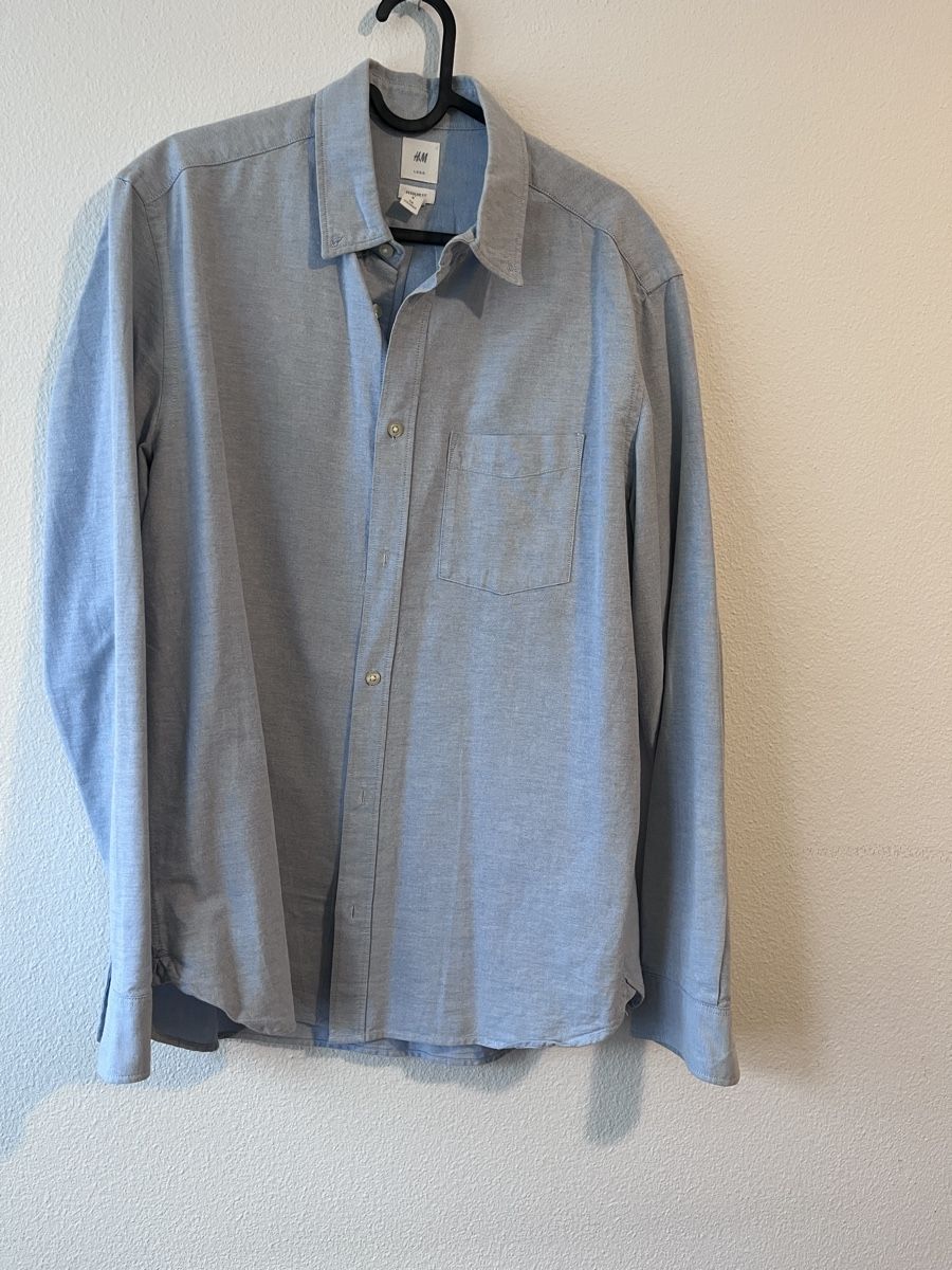 Camicie: H&M Herrenhemd, Gr. M, Hellblau, – Usato da Bern venduto da dan_h5yr