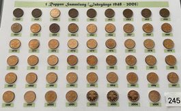 (Nr. 245) 1 Rp. Sammlung von 1948 - 2005 + 2 Rp 1948-1974