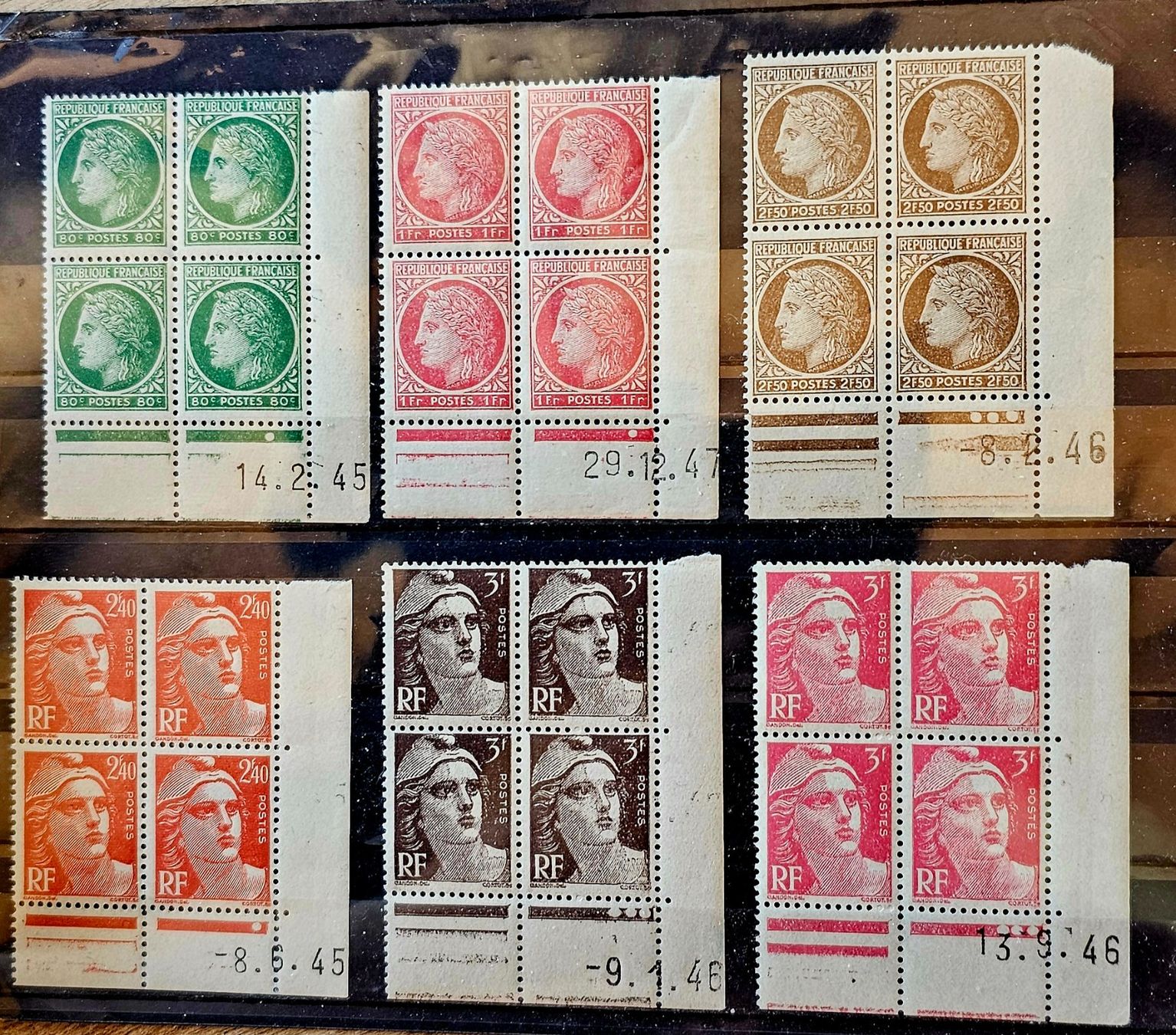 Tutti i francobolli: FRANCE coins datés  neufs ** 1945-47 – Nuovo (secondo la descrizione) da Les Valettes venduto da Nuba1