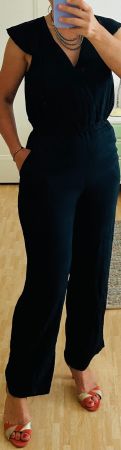Caroll Paris Jumpsuit, Overall, Gr. M 38, dunkelblau Viskose