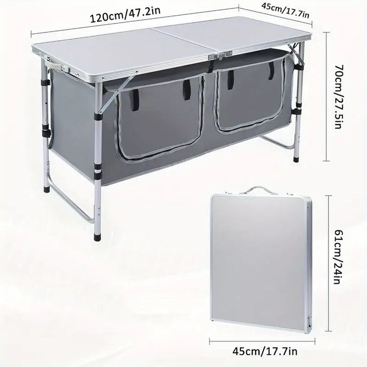 CRIVIT Campingtisch Faltbar Aus Aluminium Camping Garten Balkon 120 X