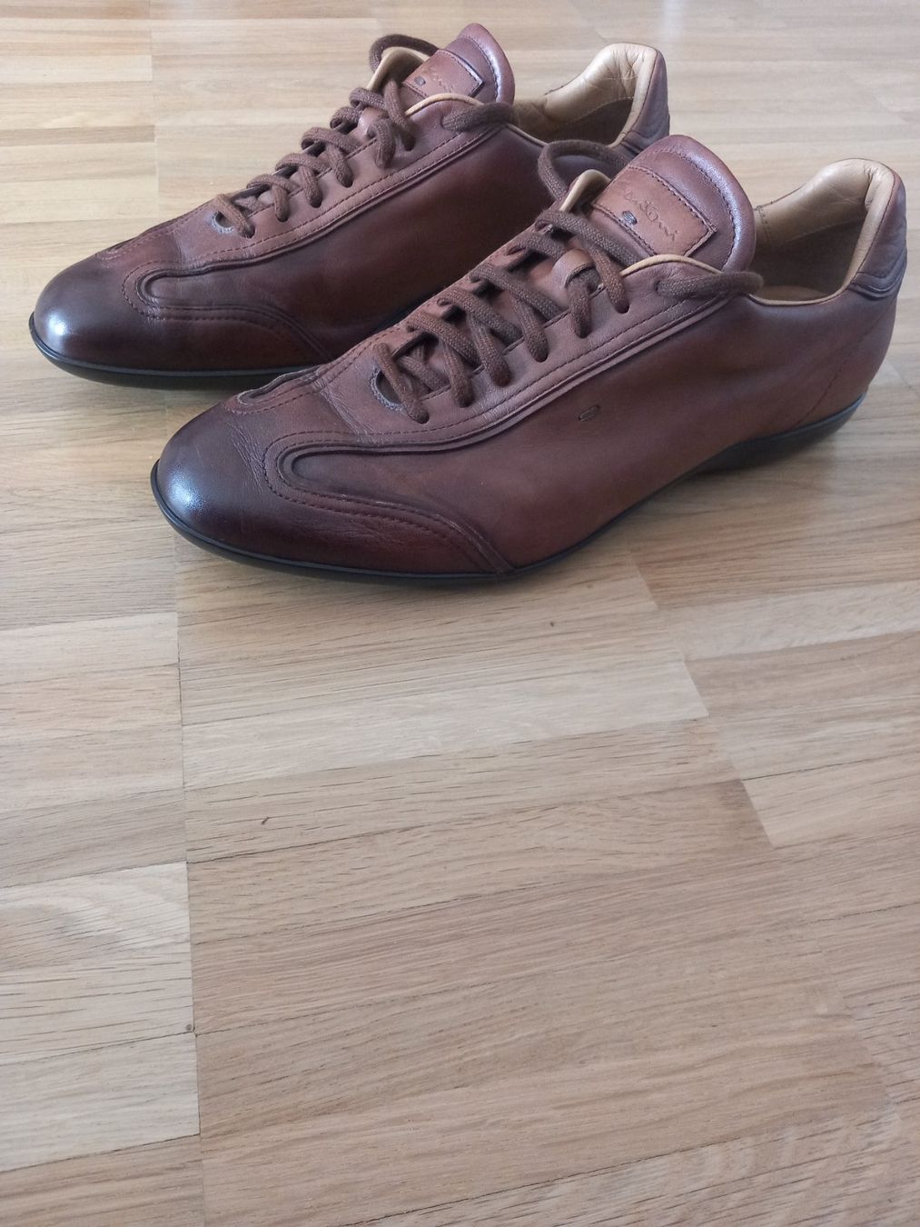 Santoni Scarpe da uomo: Santoni basket en cuir marron foncé – Usato da Le Grand-Saconnex venduto da Rgt87