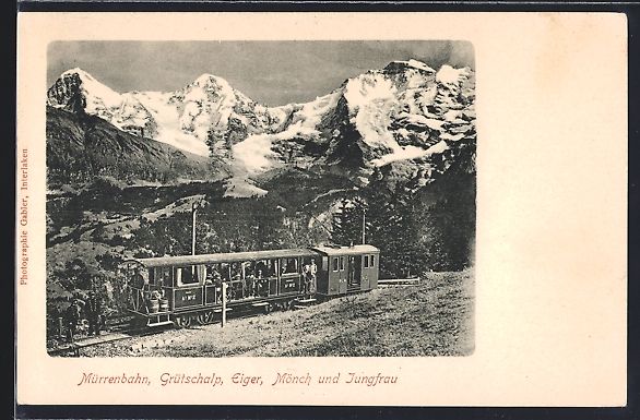Cartoline postali: Grütschalp, Mürrenbahn mit Eiger, Mön – Usato da Berlin venduto da bartko-reher