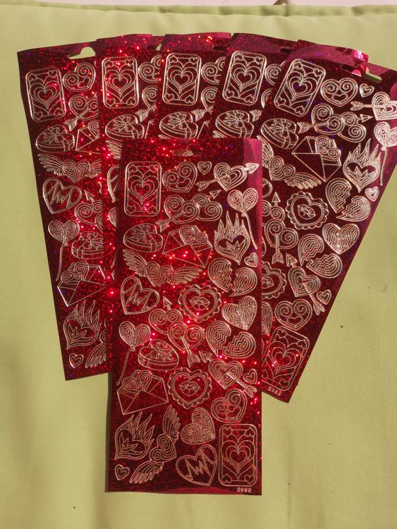 6 Bogen Sticker Rot Geschenke neu (Neu und originalverpackt) in ...
