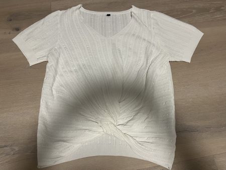 T-Shirt mit Knoten weiss M neu
