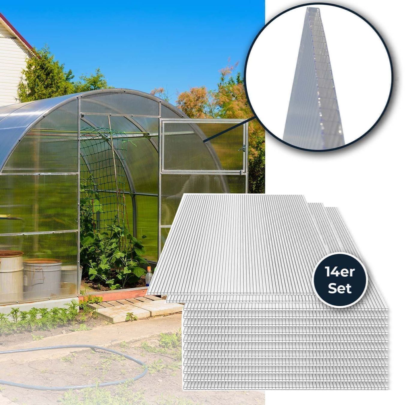 Piatti di portata: 16803 - Hohlkammerstegplatten Polycarbonat Platten – Nuovo e nell'imballaggio originale da Wallenwil venduto da toesstal-vertrieb
