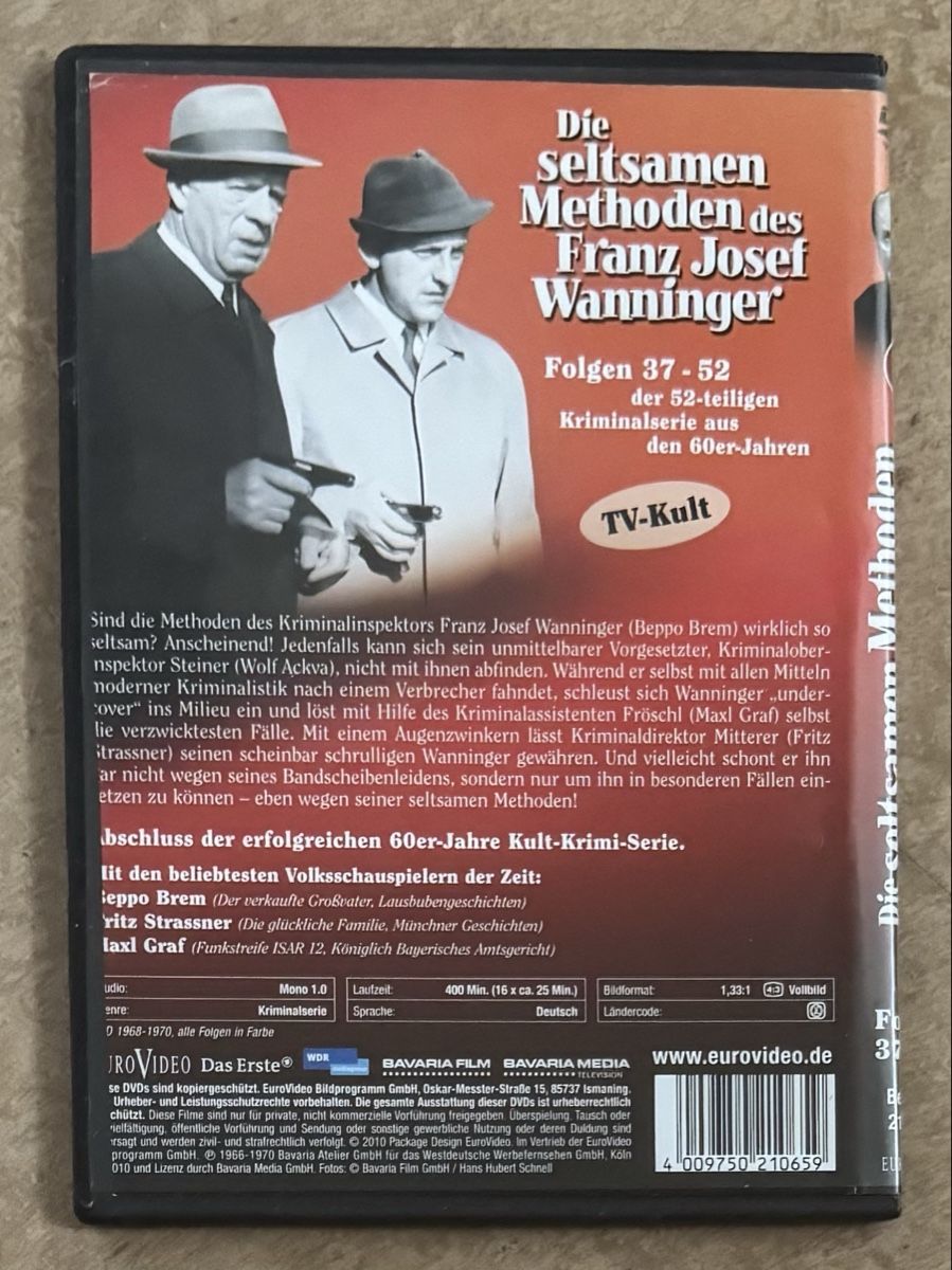 Tutti i DVDs: DIE SELTSAMEN METHODEN DES FRANZ JOSEF WANNINGER – Nuovo (secondo la descrizione) da Dietikon venduto da AndreaSch01 1